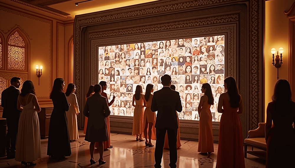 2025 Modası: Kına Gecenizde OrtakAlan.app ile Dijital Fotoğraf Duvarı Tasarımları