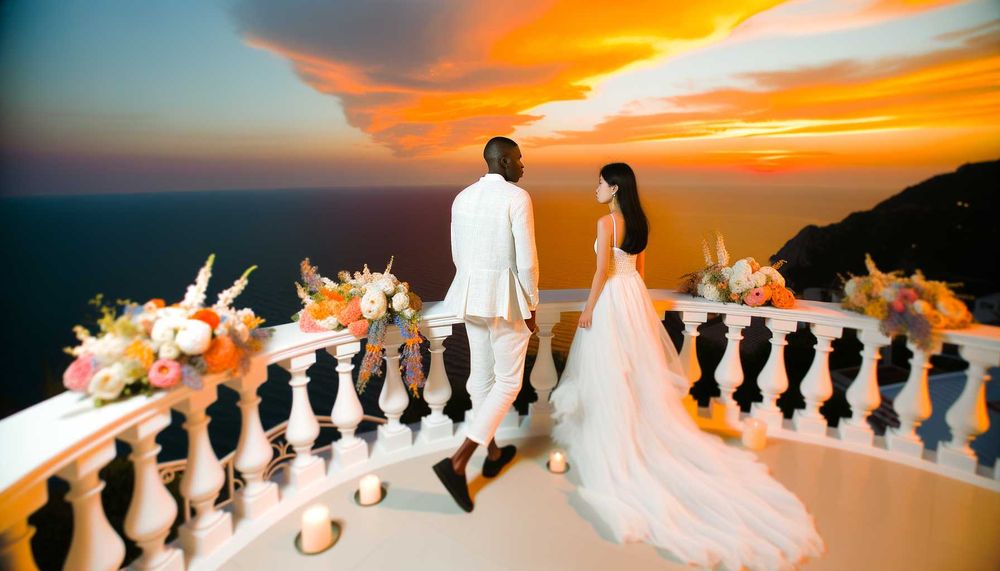 Deniz Manzaralı Teraslarda Unutulmaz Düğün Fotoğrafları