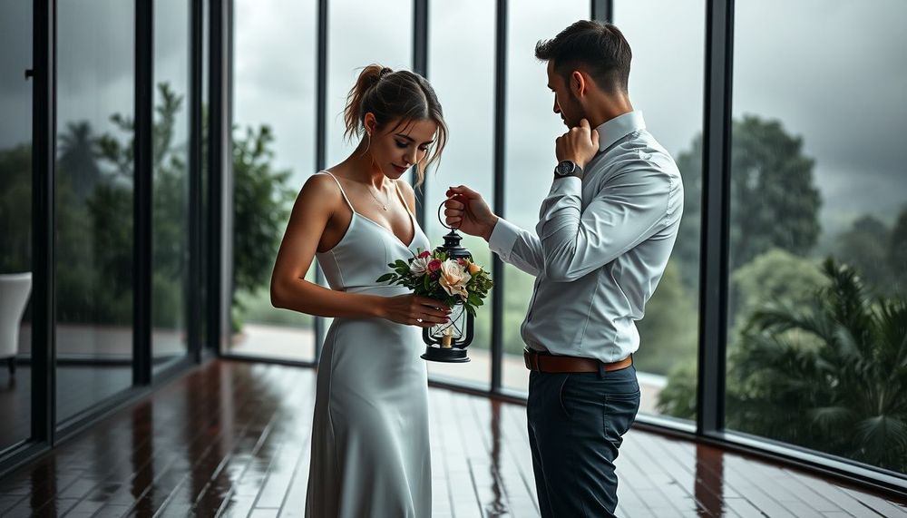 Yağmurla Gelen Romantizm: Islak Zeminlerde Parlayan Bir Düğün Masalı