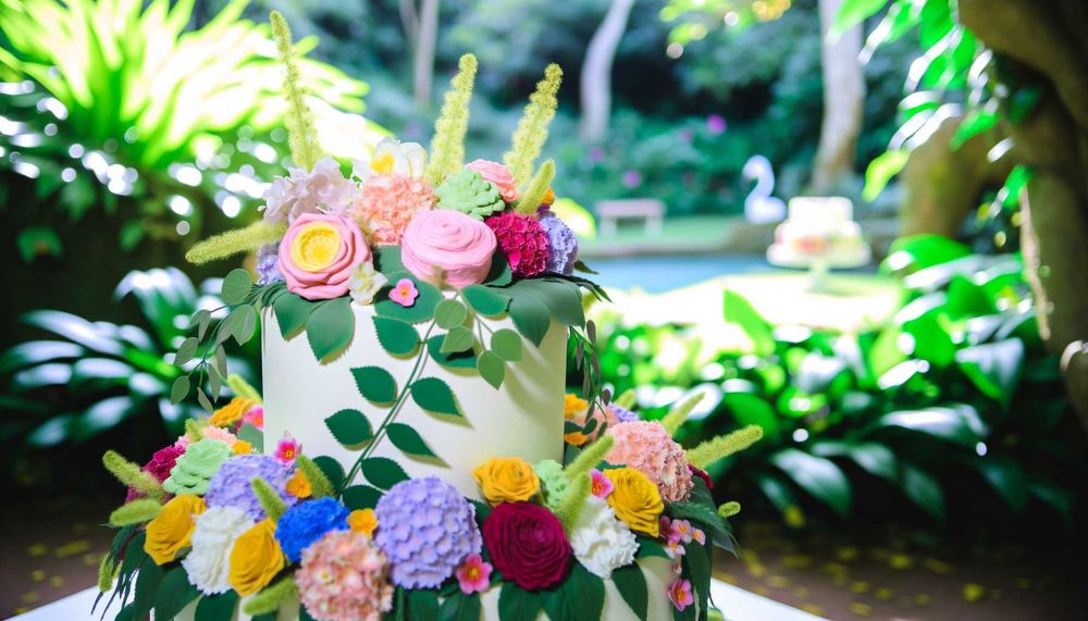 Yaratıcı Çiçek Aranjmanlarıyla Düğün Pastası Tasarımları
