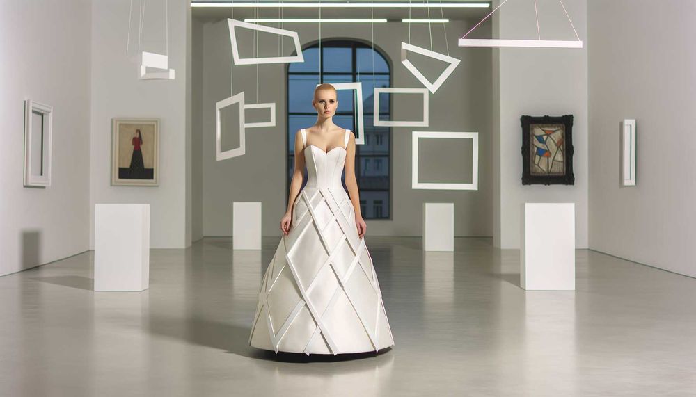 2024 Geometrik Detaylı Gelinlik Modası: Modern ve Şık Çizgiler