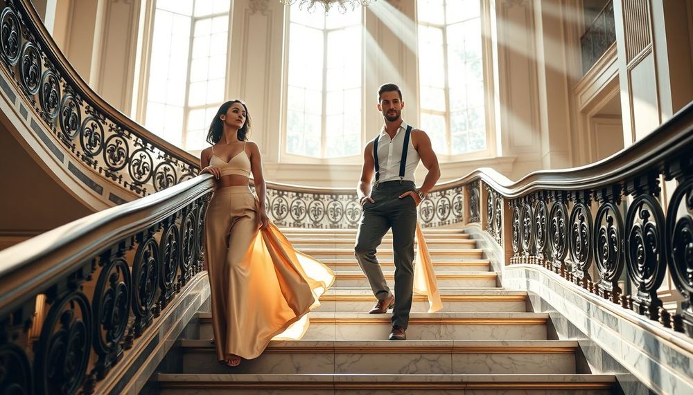 Gösterişli Merdiven Başlarında Portre Duruşlar: Zamanda Asılı Kalan Düğün Kareleri