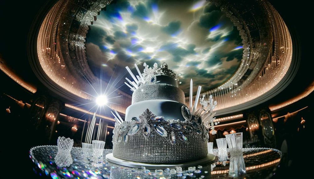 Kristal ve Taş Detaylarıyla Büyüleyici Pasta Tasarımları