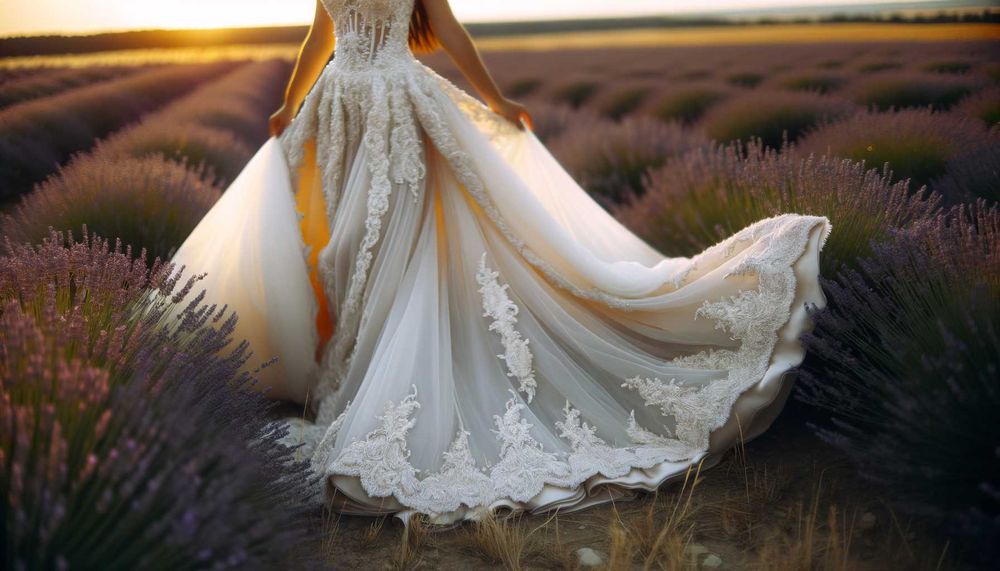 2024 Etek-Ucu Detaylı Gelinlik Modası: Romantizmi Yakalayan Tasarımlar