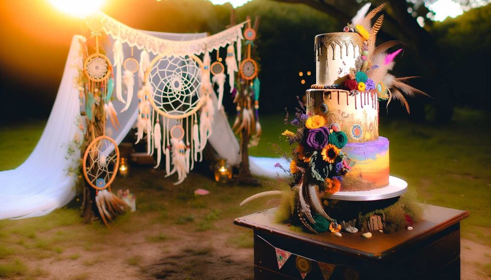 Bohem Düğünlerde İlham Veren Pasta Tasarımları