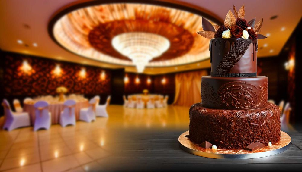 Yeni Nesil Düğünler İçin Çikolata Kaplı Pasta Tasarımları