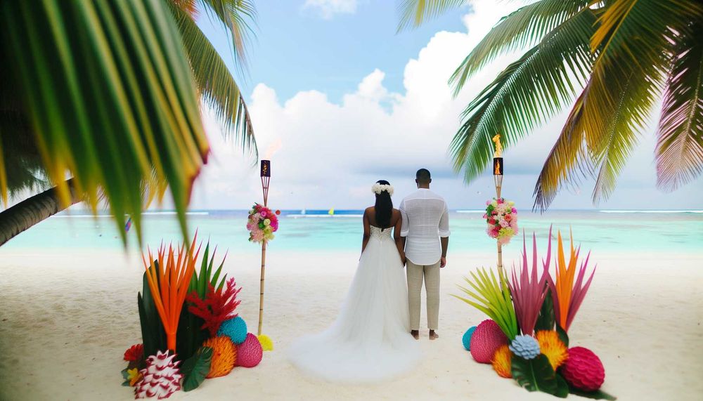 Sahil Kumlarında Aşk: 2024 İçin Tropikal Düğün Temaları