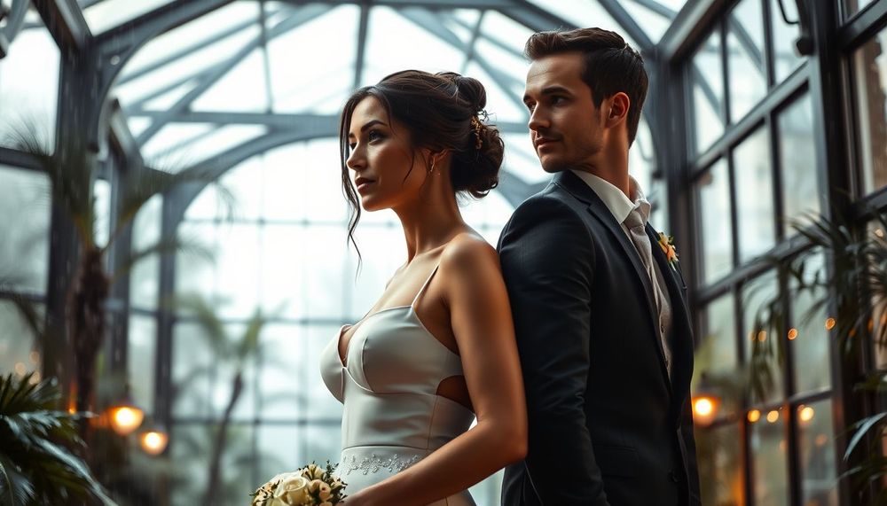 Yağmurdan Kaçarken Aşka Yakalanmak: Cam Tavanlı Kış Bahçelerinde Sürpriz Düğün Kareleri