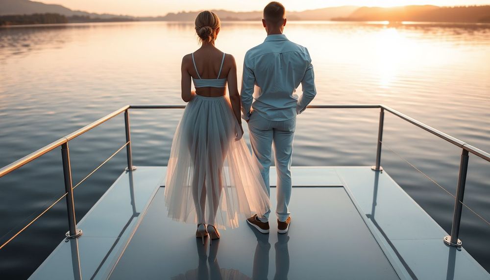 Göl Yüzeyine Yansıyan Sonsuzluk: Suyun Üzerinde Yüzen Platformlarda Düğün Karelerine Fütüristik Bir Dokunuş