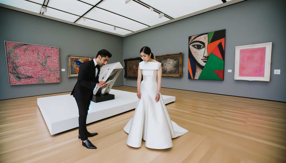 Modern Sanat Müzelerinde Estetik Düğün Fotoğrafı Mekanları