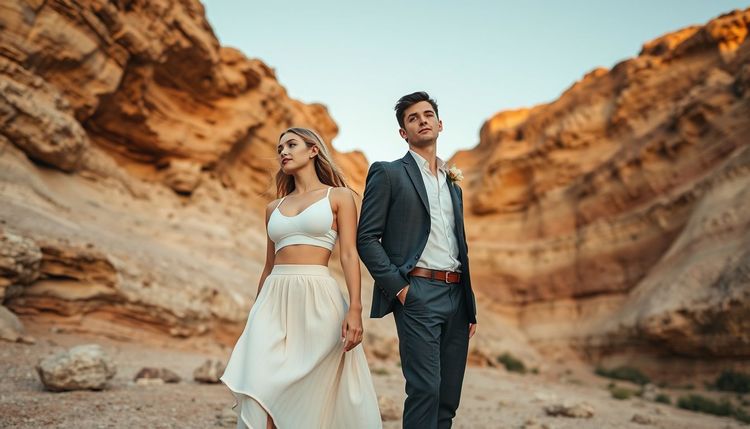 Fay Hatlarının Sessizliğinde: Jeolojik Oluşumlar Arasında Düğün Karelerine Doğal Gücün Romantizmi