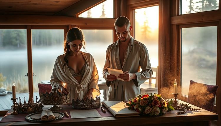 Sisle Süslenmiş Taçlar ve Göl Kenarında Sessizlik: Doğayla İç İçe Bir Elf Düğünü Rüyası