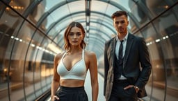 Cam Tünellerde Işıkla Sarılan Aşk: Şeffaf Geçitlerde Modern ve Büyüleyici Düğün Kareleri